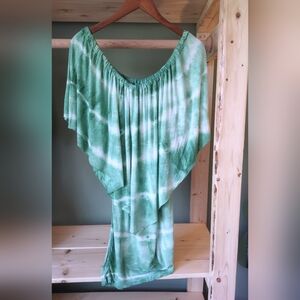 Elan Green Tie-Dye Midi Dress